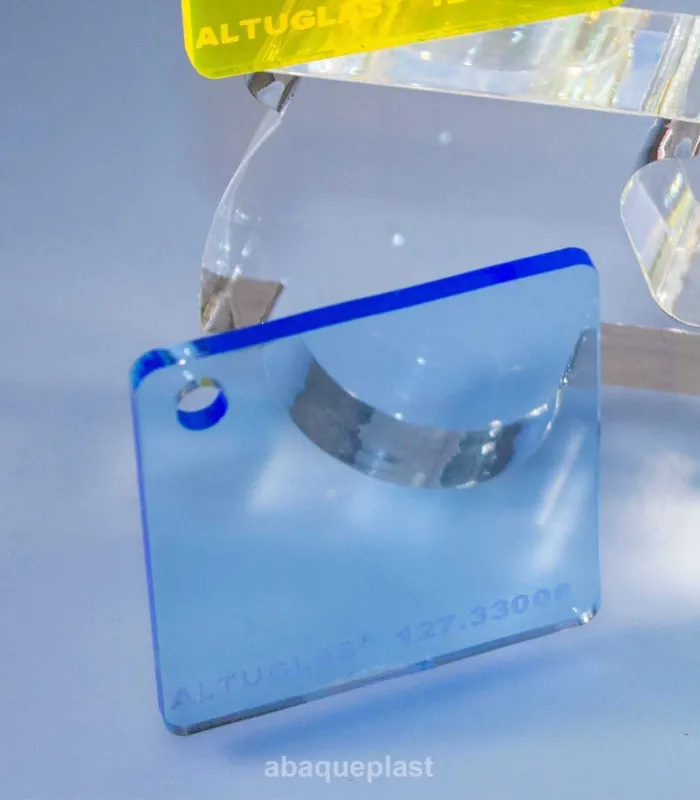 Altuglas™ 127.33000 - Plaque PMMA transparent bleu fluo - Altuglas™ CN - 12733000 - 127-33000...
