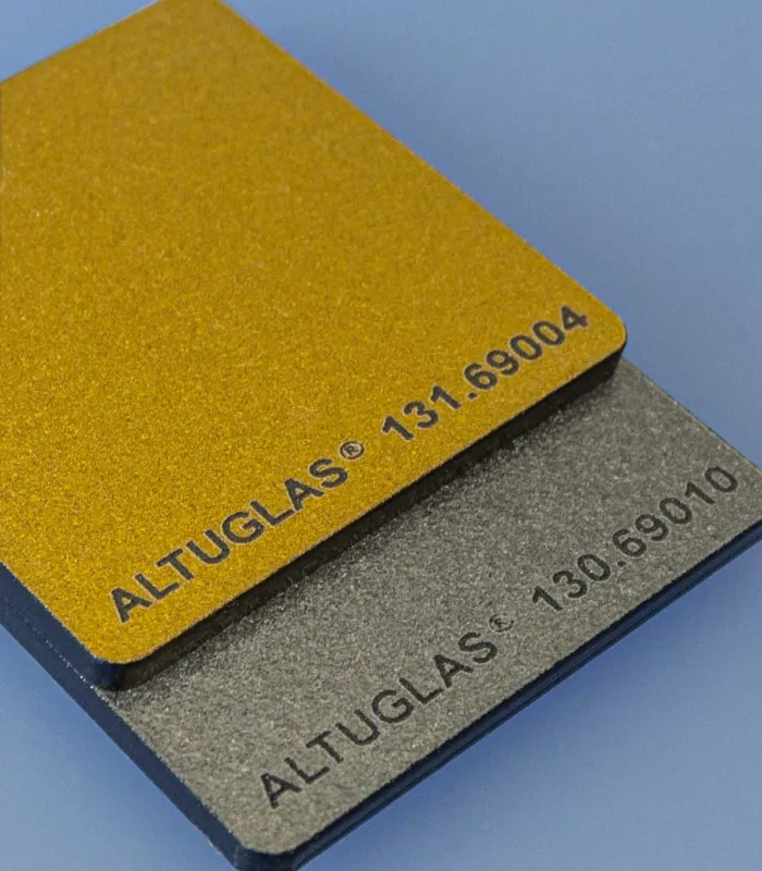 Plaque PMMA coulé Altuglas™ CN Metallic or et argent