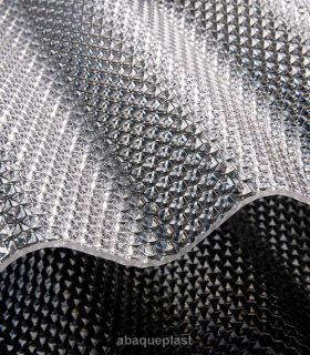 Plaque ondulée texturée polycarbonate Marlon CS Diamond Incolore