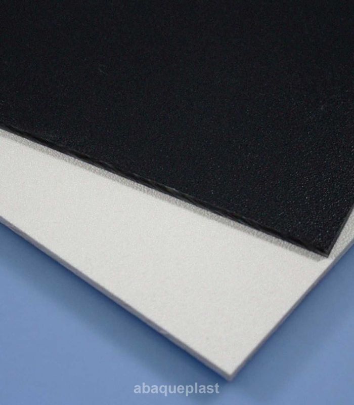 Plastique plaque ABS 5mm Noir 1000 x 100 mm (100 x 10 cm) Film de protection