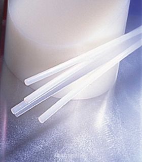 Bâton polyéthylène extrudé blanc naturel - PEHD 500