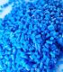 Granulé en plastique polyéthylène bleu pour presse à injection.