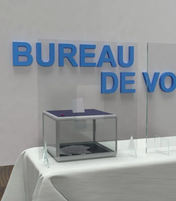 ÉCRAN DE PROTECTION pour bureau de vote – HYGIAPHONE