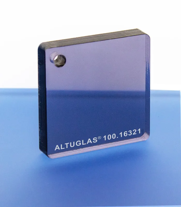 Altuglas™ smoke 100.16321 - Plaque PMMA coulé fumé gris bleu
