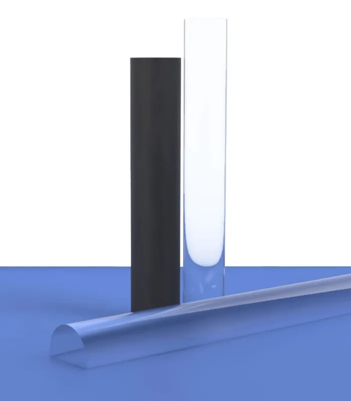Bâton demi-rond PMMA extrudé