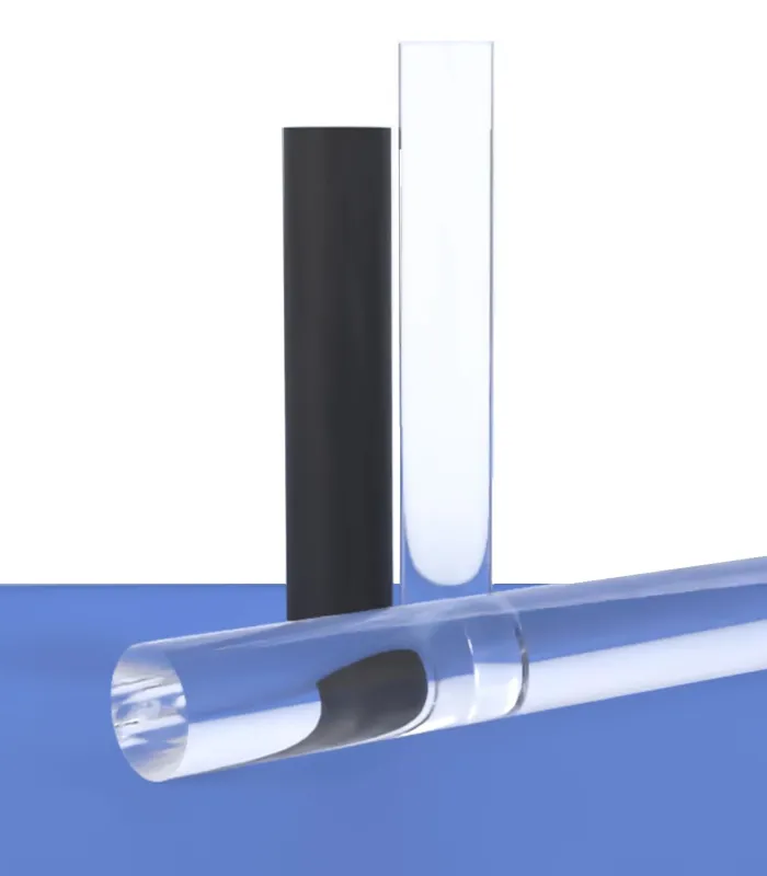 Bâton rond PMMA extrudé incolore transparent