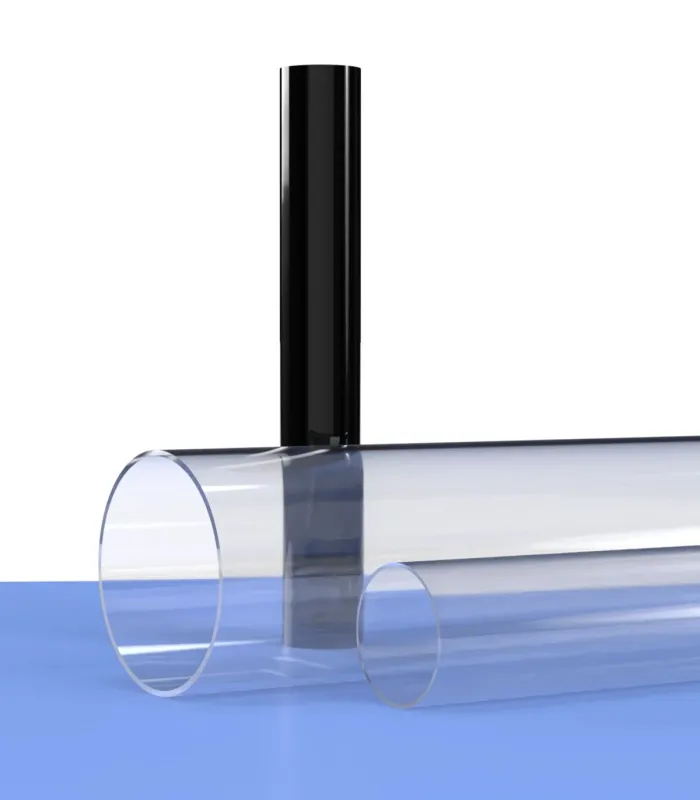 Tube PMMA transparent extrudé 2 mètres