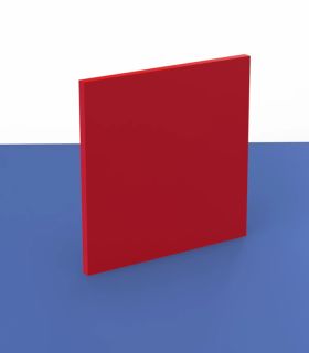 Plaque PVC rigide rouge