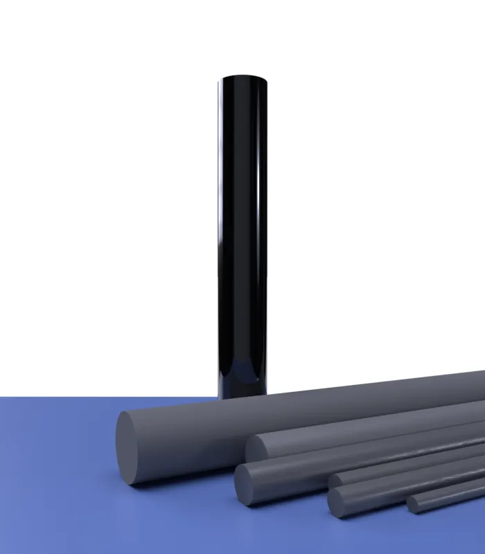 Bâton PVC rigide gris