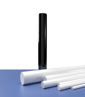 Bâton PVC rigide blanc