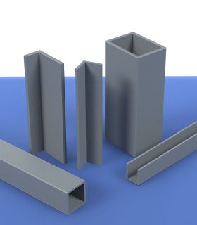 Profilé PVC rigide gris