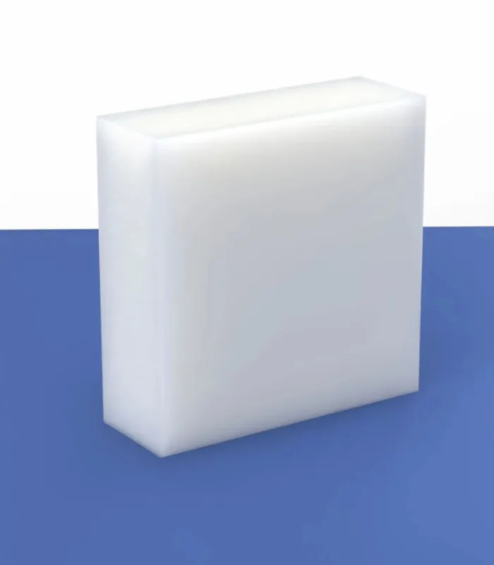 Bloc polyéthylène pressé raboté blanc naturel - PEHD 500