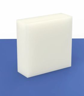 Bloc PA66 extrudé blanc naturel