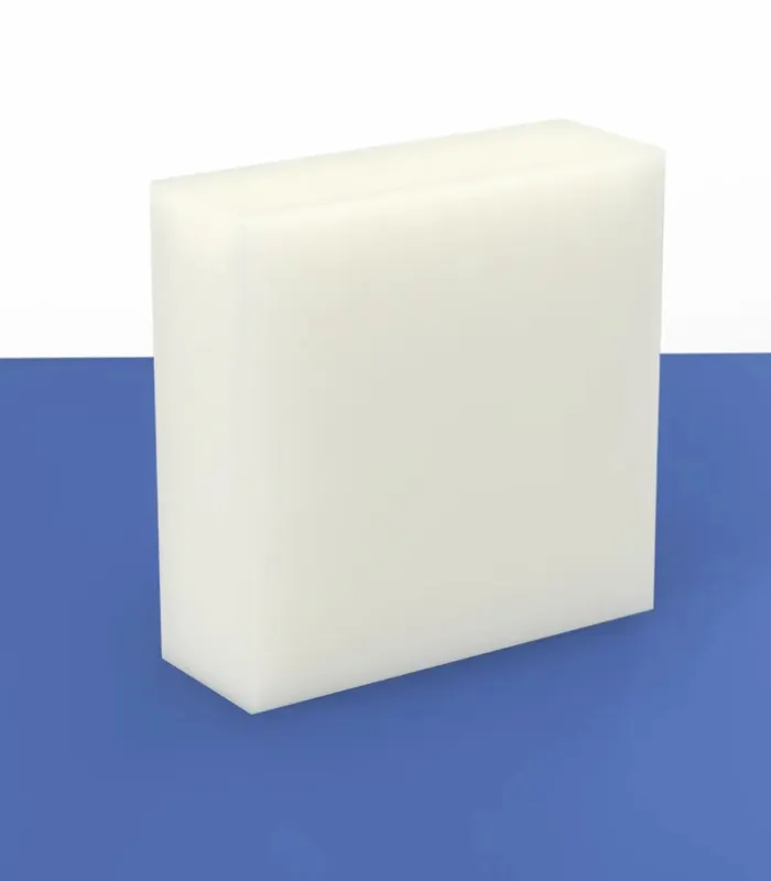 Bloc PA66 extrudé blanc naturel